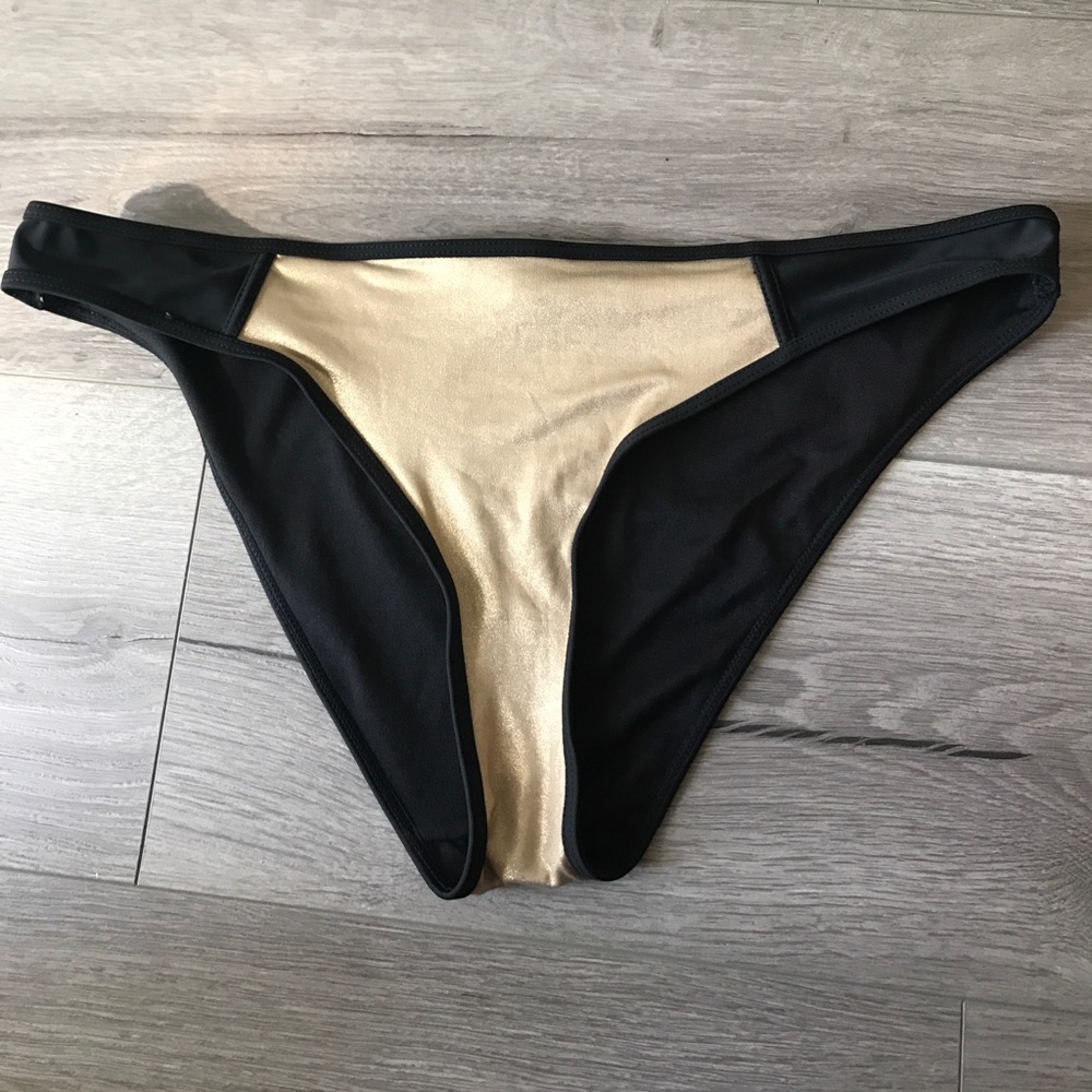 Black & Gold Missguided Bikini Bottom